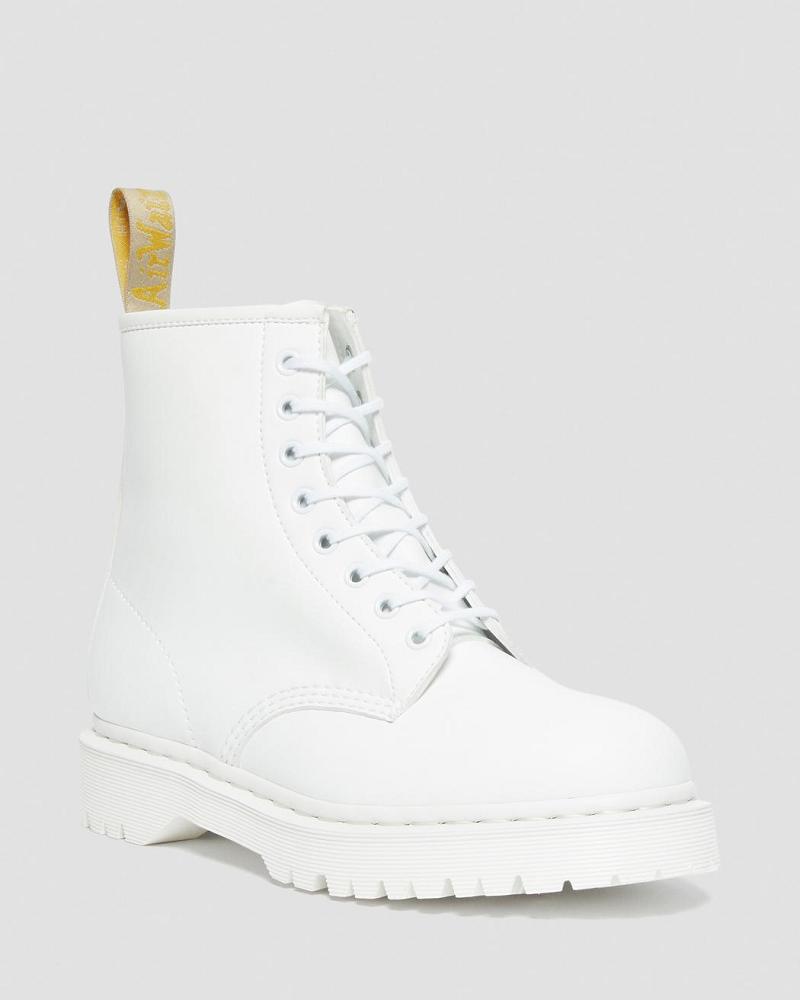 Botas Plataforma Dr Martens Vegan 1460 Bex Kemble Mono Hombre Blancos | MX 247MQZ